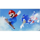 Sticker Mario et Sonic 130x74 cm.