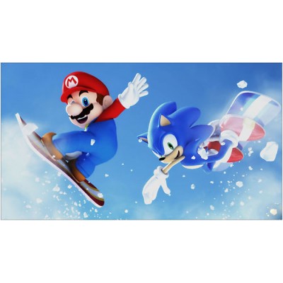 Sticker Mario et Sonic snowboard 