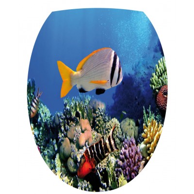 Sticker décoration abbatant wc poisson seul