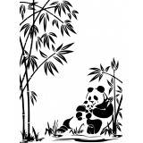 Sticker décoration animale Pandas.