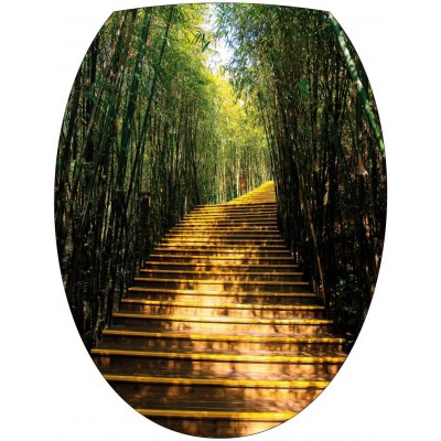 Sticker autocollant abattant wc Nature chemin de bamboo