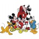 Sticker autocollant Enfant Mickey et tous ces amis 82 x 100 cm.