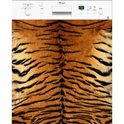 Sticker autocollant Lave Vaisselle Peau de Tigre 