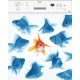 Sticker lave-vaisselle poissons 60x60cm