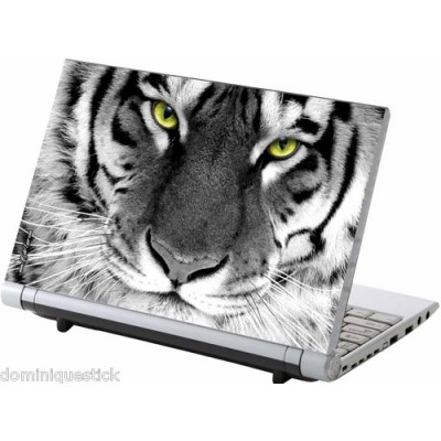 Sticker autocollant PC portable déco Tigre. - Stickersmania