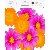 Sticker autocollant pour lave vaisselle décoration fleurs multicolores 60 x 60 cm.