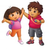 Sticker autocollant Enfant Dora et Diego.