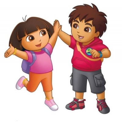 Sticker autocollant Enfant Dora et Diego.