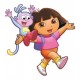 Sticker autocollant Enfant Dora et Babouche.