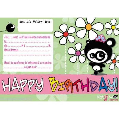 Carte d'invitation anniversaire