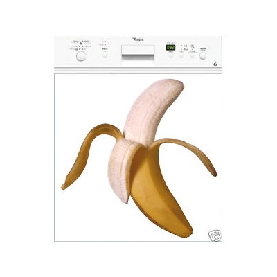 Sticker autocollant lave vaisselle banane 