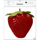 Sticker lave-vaisselle fraise à croquer 60x60cm