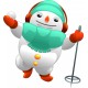 Sticker bonhomme de neige 100 x 92 cm