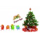 Sticker autocollant cadeaux et sapin 70 x 110 cm