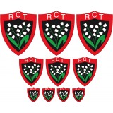  Stickers autocollant décoration sport 10 logos du RC Toulon.