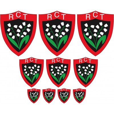 Stickers autocollant sport 10 logos du RC Toulon