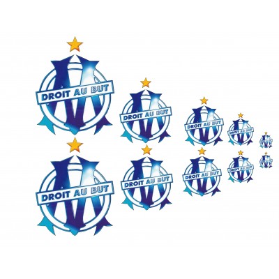 Stickers autocollant sport 10 logos de L'OM