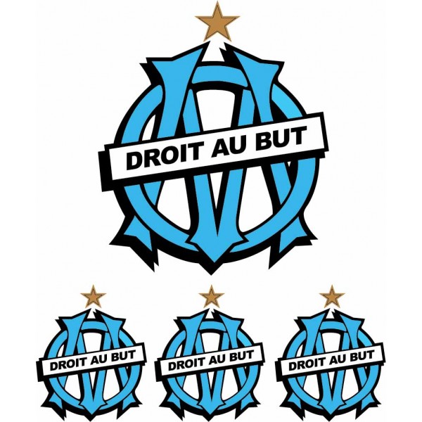 Sticker du club OM - MARSEILLE - Décoration foot - Adhésifs de France