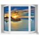 Sticker fenêtre avec vue sur mer 100x80cm