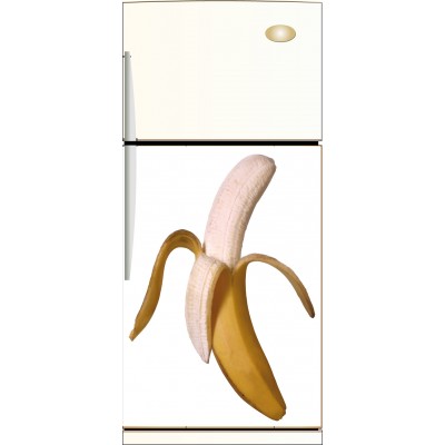 Sticker frigidaire décoration banane épluché