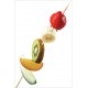 Sticker pour frigidaire brochette de fruits 60x90 cm.
