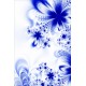 Sticker frigidaire fleurs bleues 60x90 cm.