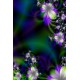 Sticker frigidaire fleurs violettes 60x90cm
