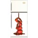 Sticker décoration pour frigidaire fraises au chocolat 60x90 cm.