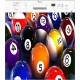 Sticker lave vaisselle boule de billard 60 x 60 cm.