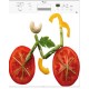 Sticker lave vaisselle Légumes rigolos 60x60 cm.