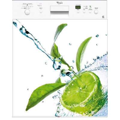 Sticker lave vaisselle Citron vert 60x60 cm.