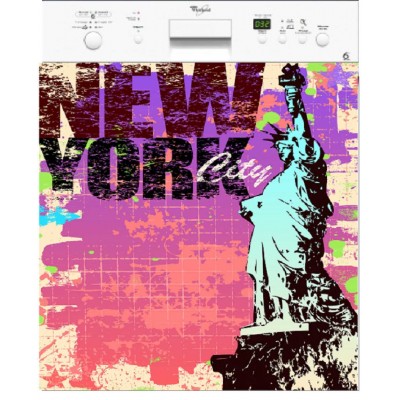 Stickers lave vaisselle New York 60x60 cm.