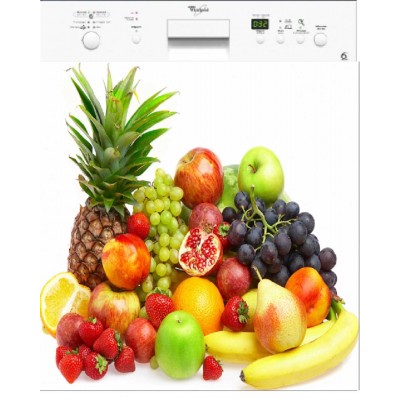 Stickers lave vaisselle corbeille de fruits 60x60 cm.