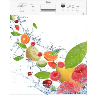Sticker lave vaisselle décoration fruité 60 x 60 cm. 