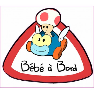 Sticker autocollant Bébé à Bord toad