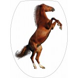 Sticker pour abattant WC déco Cheval.