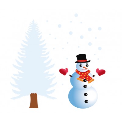 Sticker Bonhomme de neige