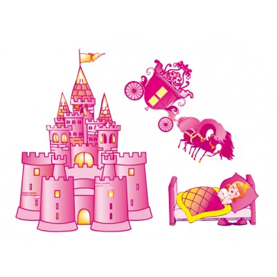 Sticker Château et sa Princesse