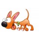 Sticker Chien coureur