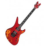 Sticker Guitare électrique rouge