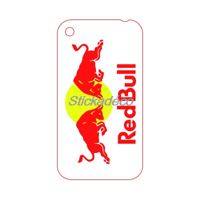 Iphone on Sticker Iphone Red Bull Blanc Stickersmania