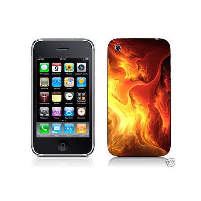 Sticker Iphone 4 flammes