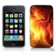 Sticker Iphone 4 flammes