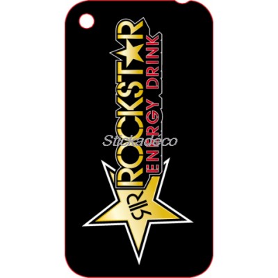 Sticker Iphone 4 logo Rockstar fond noir
