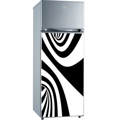 Sticker pour Frigidaire déco géométrique noir