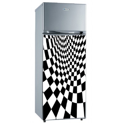 Sticker pour Frigidaire décoration a Damier 