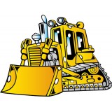 Sticker Bulldozer 80 x 109 cm 