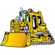 Sticker Bulldozer 80 x 109 cm 