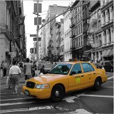Sticker autocollant  taxi New York 85x100 cm