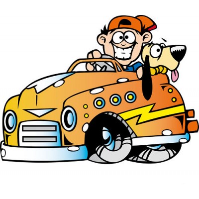 Sticker Enfant Voiture orange 3